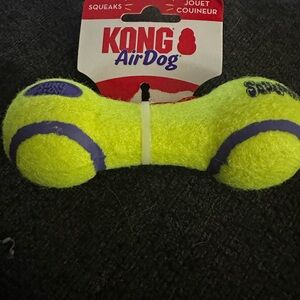 KONG AirDog Tennis Ball Toy - Yellow and Purple size small